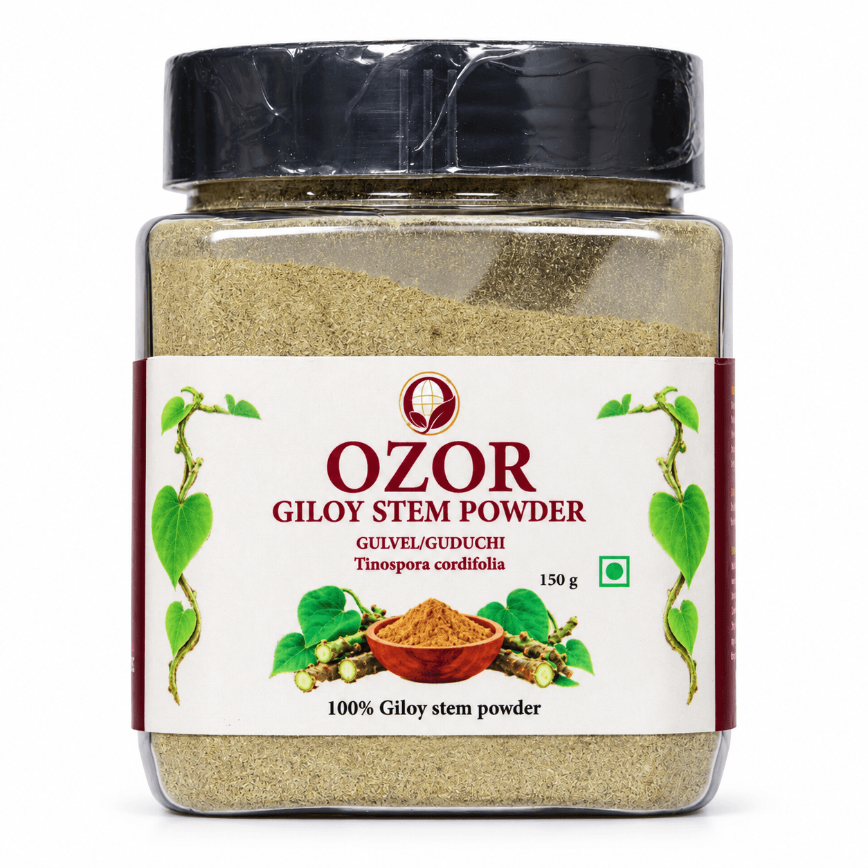 OZOR Giloy Stem Powder 150 g, front of the jar