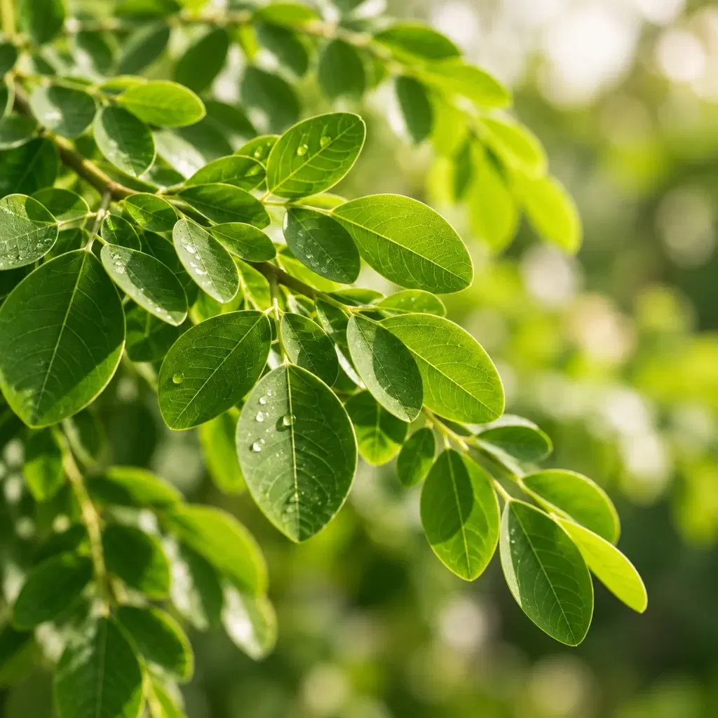 Fresh moringa leaves